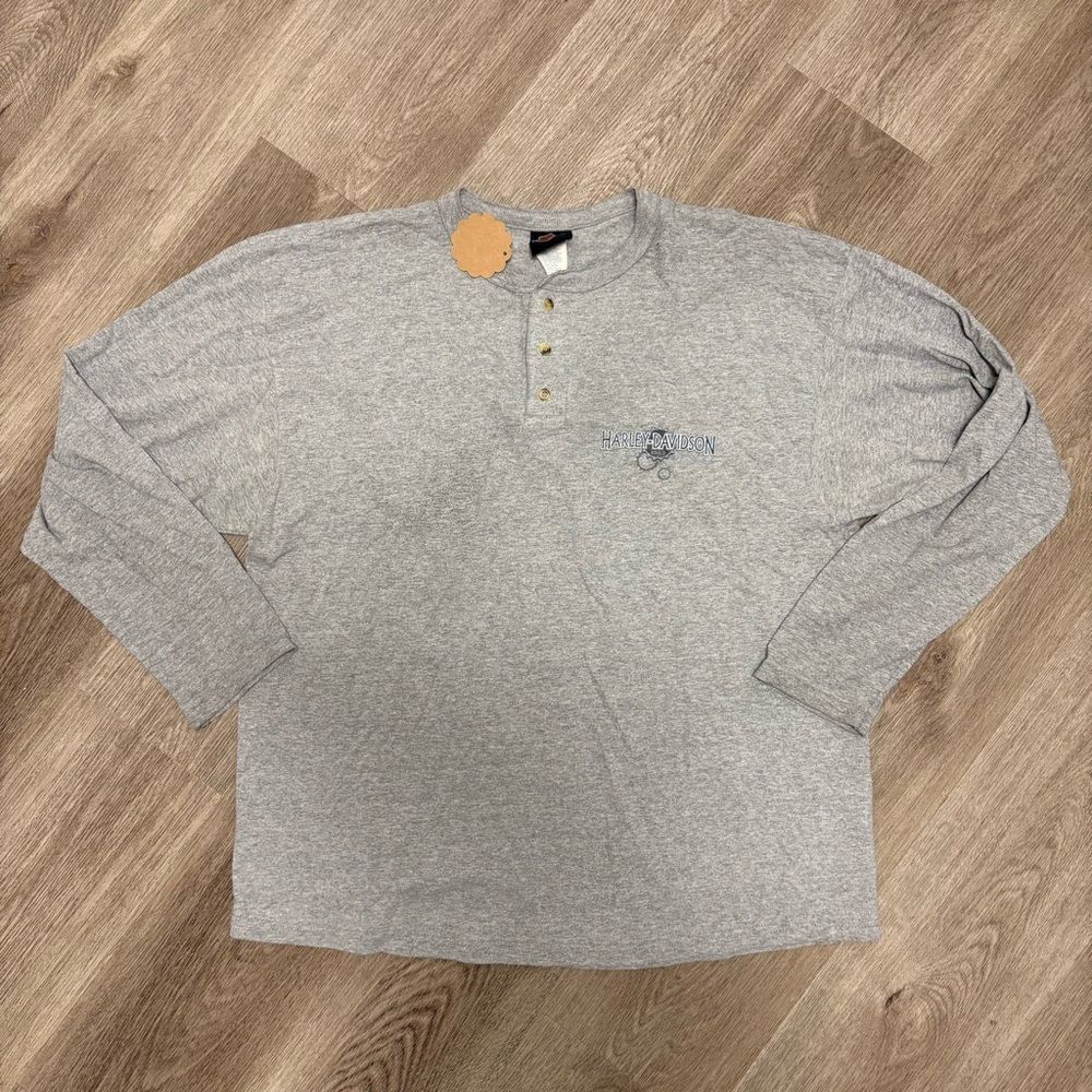 Harley Davidson Henley Long Sleeve Tee